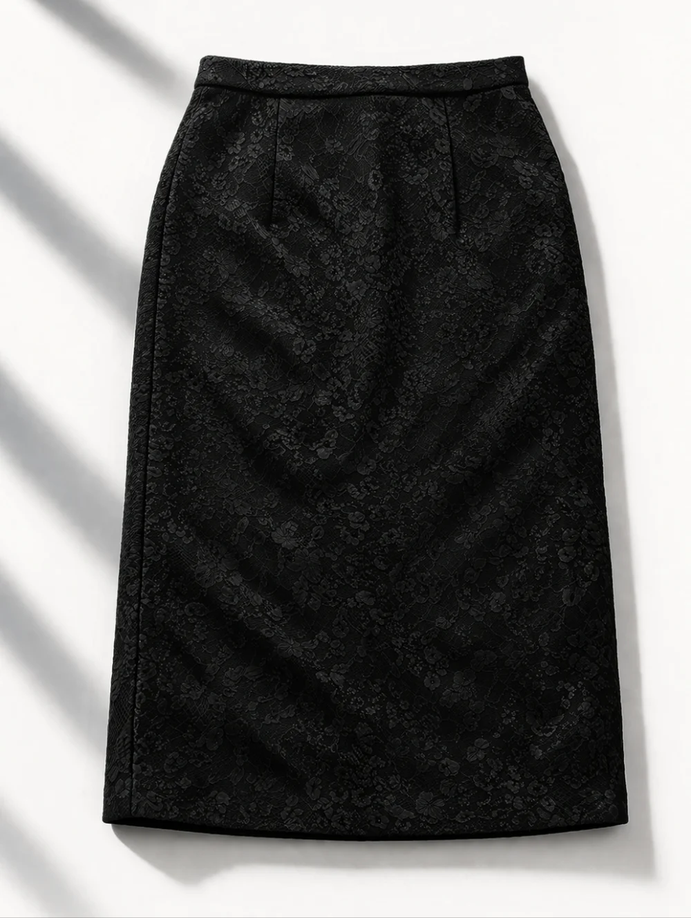 Jennifer Lopez Black Lace Pencil Skirt Lined Classic JLO